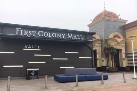 Sofa in front of mall