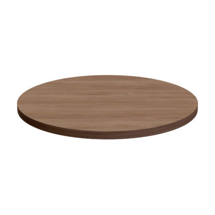 Dark brown wood Laminate table with matching brown PVC Edge